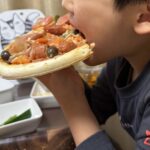 2024.01.23(Wed) 野菜もりもりピザを作る息子
